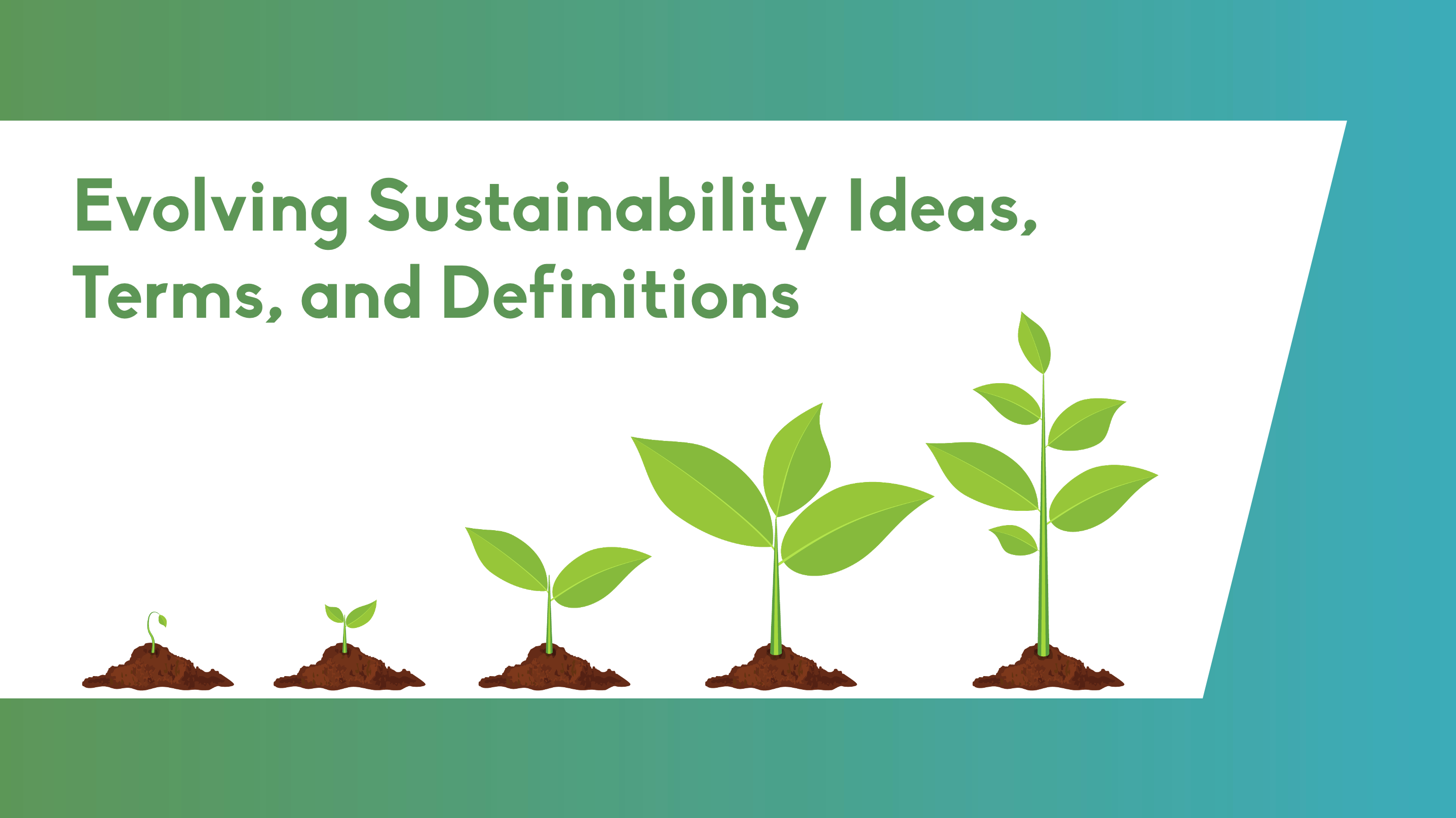 Evolving Sustainability Ideas, Terms, and Definitions