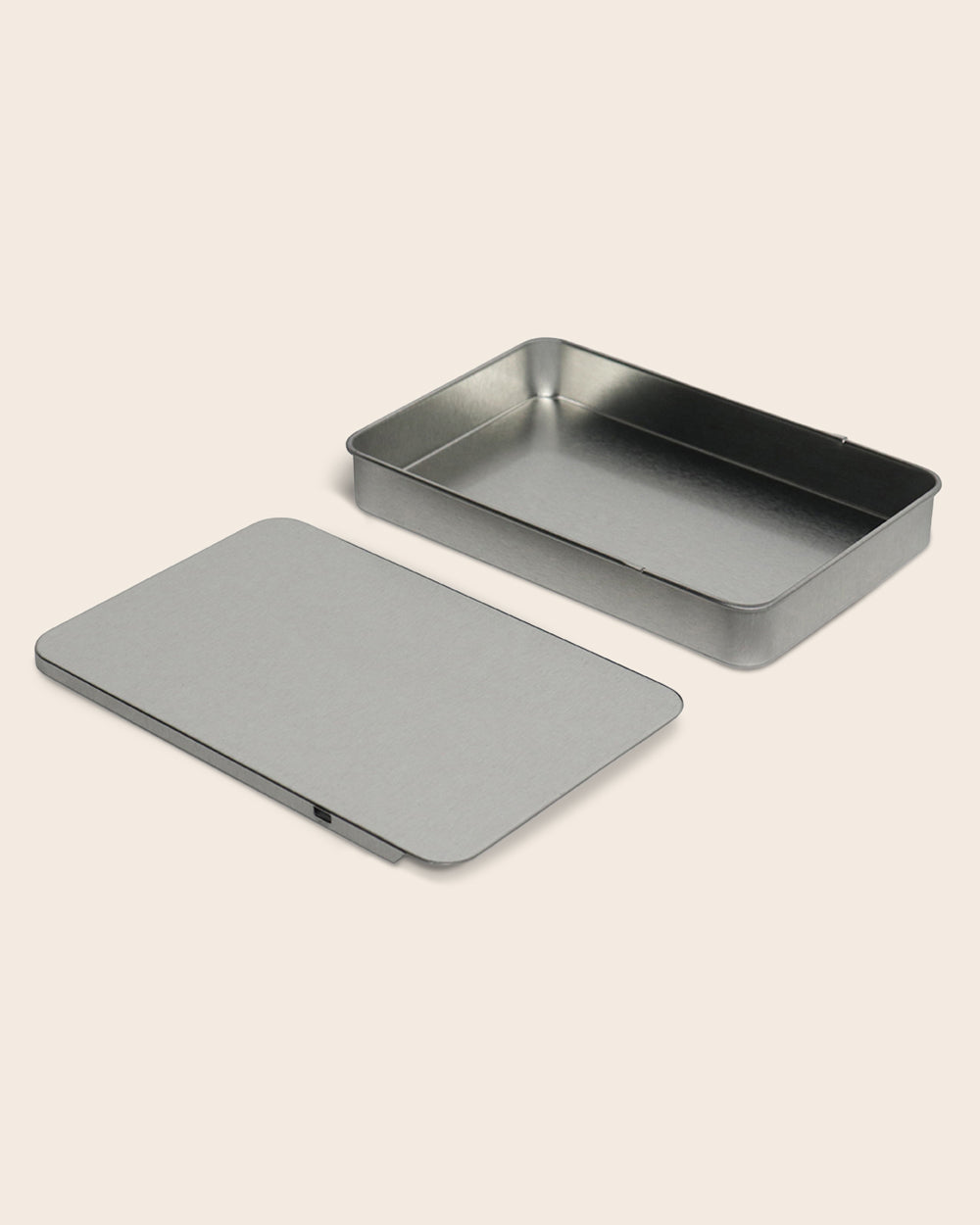 114mm Pre-Roll Multipack Slider Tin – open, silver