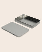 114mm Pre-Roll Multipack Slider Tin – open, silver