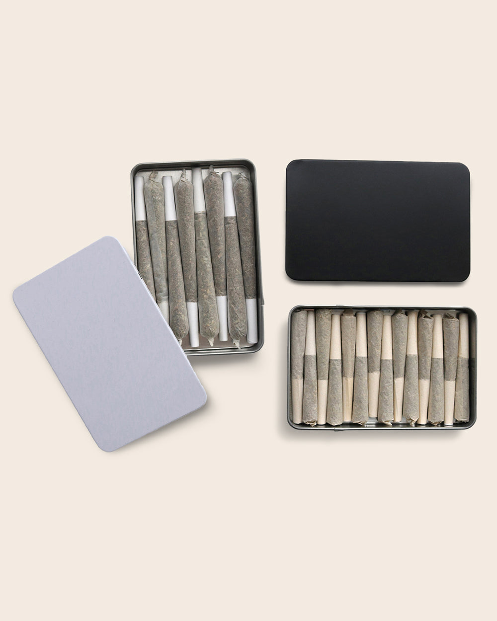 114mm Pre-Roll Multipack Slider Tin – with pre-rolls