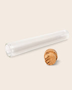 120mm Glass Pre-Roll Tube & 20mm T-Cork Cap – 20mm cork cap, angled