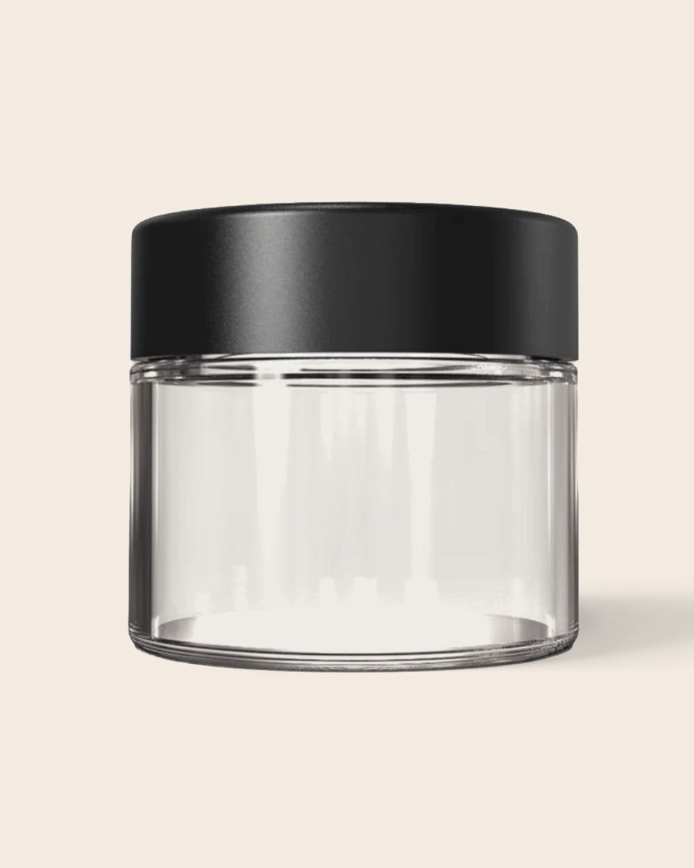 2oz Recycled Glass Jar – black lid