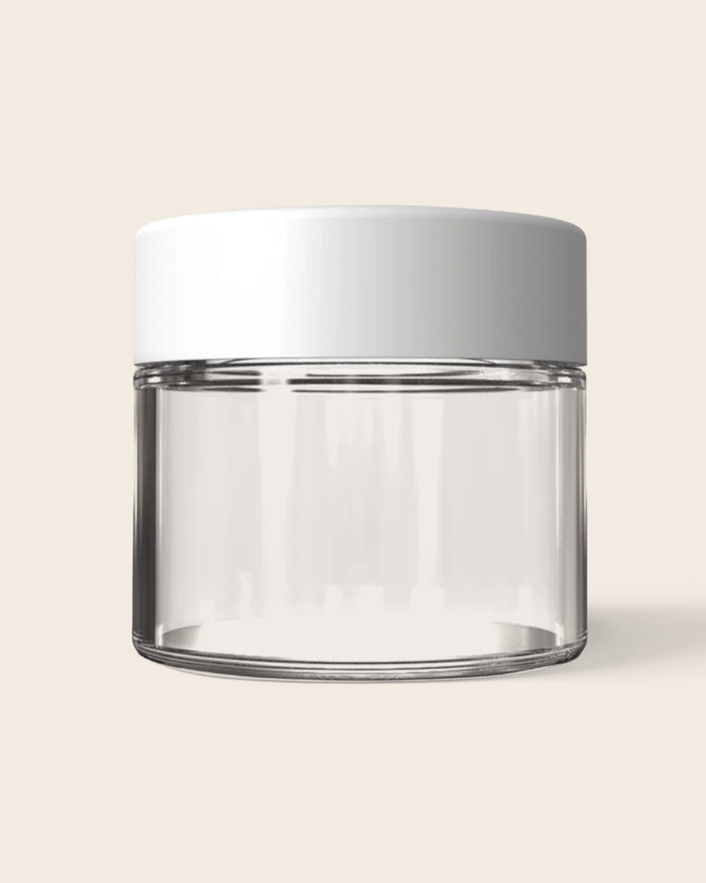 2oz Recycled Glass Jar – white lid