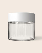 2oz Recycled Glass Jar – white lid