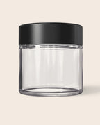 3oz Recycled Glass Jar – black lid