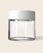 3oz Recycled Glass Jar – white lid