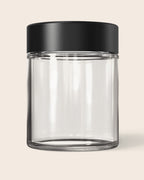 4oz Recycled Glass Jar – black lid