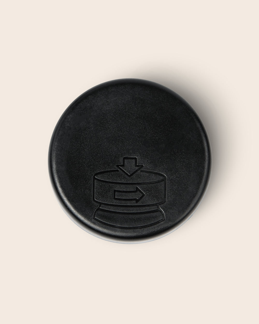53-400 Ocean Screw-Top Lid – pictorial debossed top, black