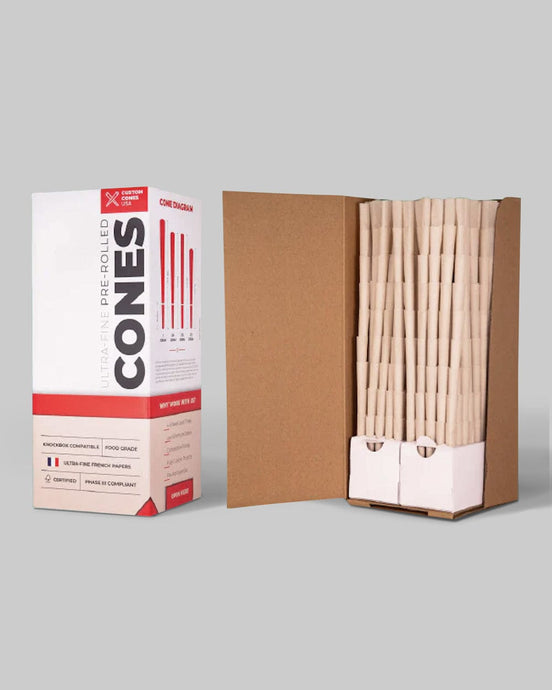 Organic Hemp Paper Pre-Rolled Cones 84mm