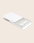White Pre-Roll Multipack Plastic Insert inside an open white slider tin