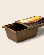 Sana Hemp Container – angled, open, with label